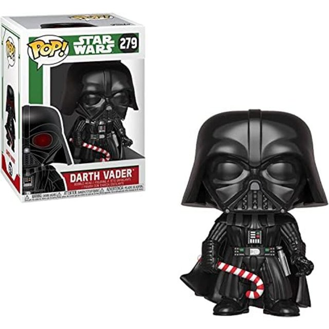 Funko Pop-figuras de acción de Star Wars, muñecos coleccionables de vinilo con bastón de caramelo, Darth Vaders de vacaciones, regalos para niños, n. ° 279 comercio de xuanjing unisex