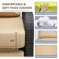 thumbnail image 5 of ATR ART to REAL Outdoor Durable Resin Wicker Recliner Chair with Cushion,Khaki, 5 of 11
