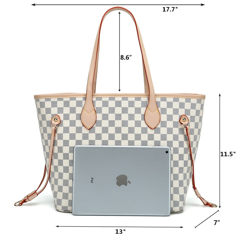 Twenty Four Tote Shoulder Bag Checker Handbags For Women'ss 6 In 1