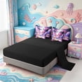 thumbnail image 3 of Manfei Cartoon Axolotl 7-Piece King Bedding,Watercolor Salamander Print King Bed in a Bag,Black Reversible, 3 of 7