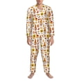 thumbnail image 3 of Yiaed Gnomes Autumn Harvest Print Men’s Pajamas Set - Long Sleeve Button Down Sleep Shirt and Pajama Bottoms Sleepwear Set Mens Pjs Sets Men's Pajama Bottoms-XX-Large, 3 of 7