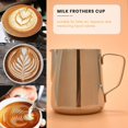 thumbnail image 2 of Jarra de acero inoxidable para espumar leche para macchiato, capuchino, latte art, incluido café con leche Arte, espumador de leche, 350 ml, 2 of 5