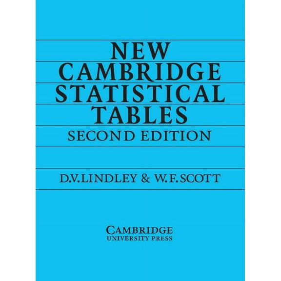 New Camb Statistical Tables 2ed, (Paperback)
