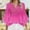 Hot Pink, variant on Viluyesy Women's 3/4 Sleeves T-Shirt V-Neck Shirt Tops Loose Blouse Watermelon Red Size L