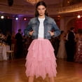 thumbnail image 4 of Fewfanhot Womens Skirts Puffy Skirt Asymmetrical Midi Length Ruffled Tutu Layered Mesh Fairy Skirt, 4 of 5