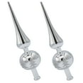 thumbnail image 1 of unbranded 2Pcs Silver Christmas Tree Topper Ornament Plastic Spherical Treetop Decoration for Home, 1 of 8