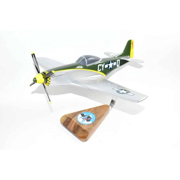 343rd Fighter Squadron, 55th Fighter Group  P-51  Mustang Model, Mahogany, 1/25 (15"X18") Scale