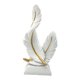 thumbnail image 5 of Estatua de doble pluma para decoración del hogar con base y elegante y versátil mesa. Blanco, 5 of 9