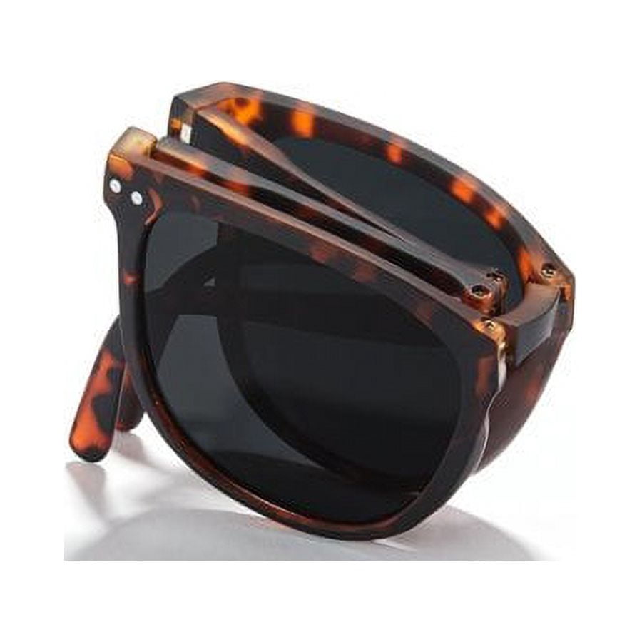 Cyxus Foldable Polarized Sunglasses - TR90 Square Frame, 24g Lightweight, UV400 Protection