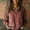 Brick Red, variant on Women's Tops Tees & Blouses Summer Fashion Button Down Cotton Long Sleeve Blouse Blouses for Women Dressy Casual