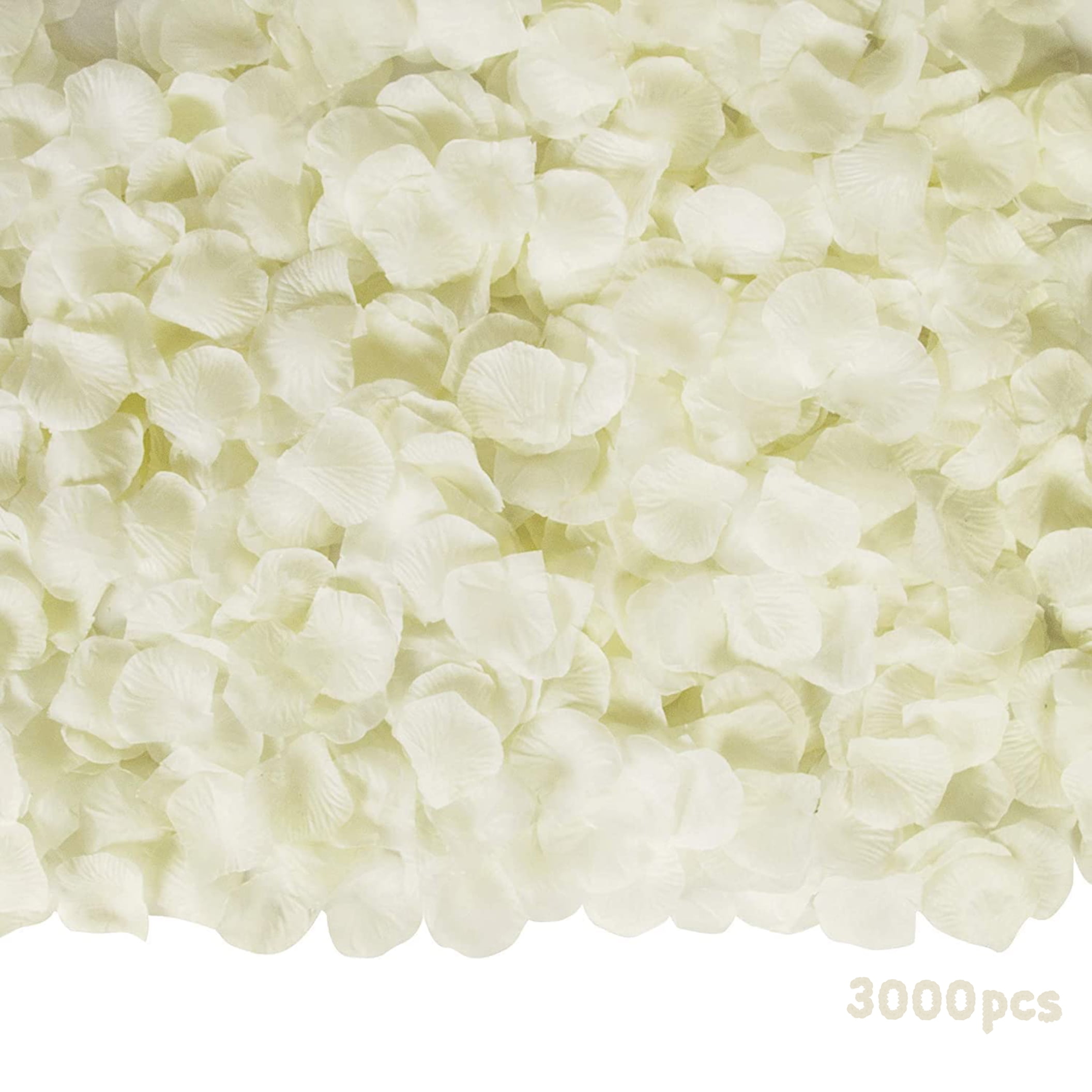 3000 Pcs White Rose Petals Artificial Flowers Silk Rose Petals for