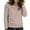 Beige, variant on Women's Mock Neck Long Sleeve Top, Solid Color Slim Fit Pullover Shirt, Casual Work Blouse, Versatile Everyday Basic Top Beige L