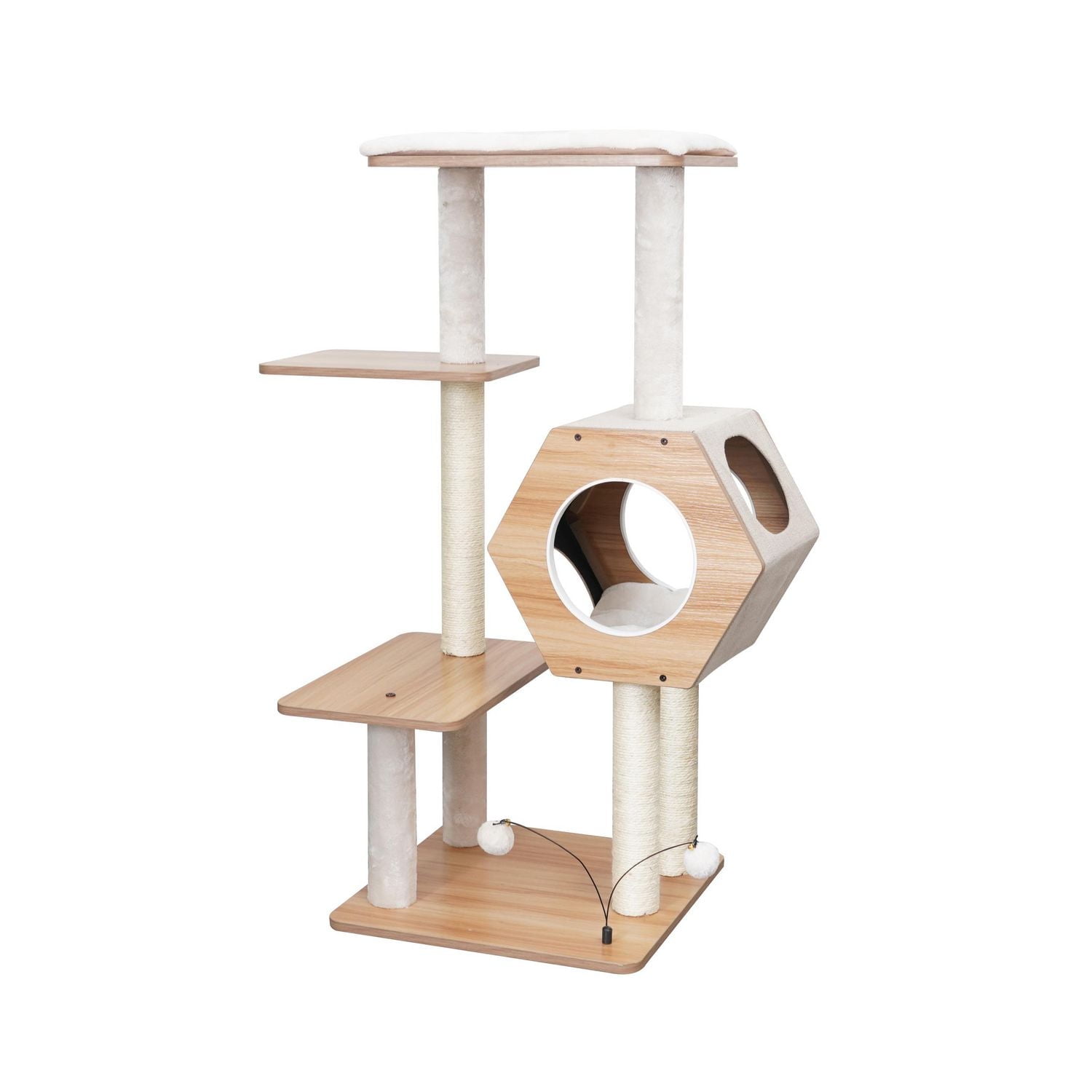 Catry Ambrose Wooden Cat Tree with Condo