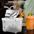 thumbnail image 2 of KFFKFF 110V Commercial Ice Crusher 440 lb/hr, ETL Approved 300W Electric Snow Cone Maker with Dual Blades, Stainless Steel Ice Shaving Machine with Safety Switch for Home, Restaurant, Bar, 2 of 9