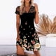 thumbnail image 2 of Moda mujer Casual Sexy cuello en V vestidos estampados verano manga corta pulóver vestido de encaje Fridja  bnh5257, 2 of 4