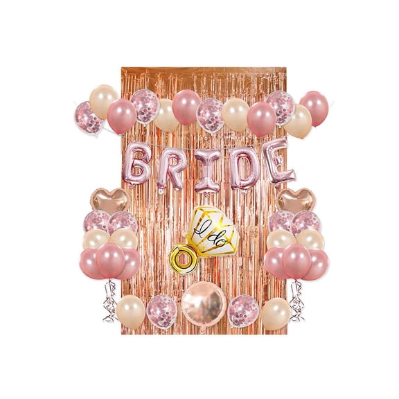 Bride Bachelorette Party Decoration Balloon Set Made Up With Premium ，Be Balloon Kit Bridal Shower Garland Kit Rose Gold Decor Kit Bachlorette Party Decoration Bridal Shower Backdrop