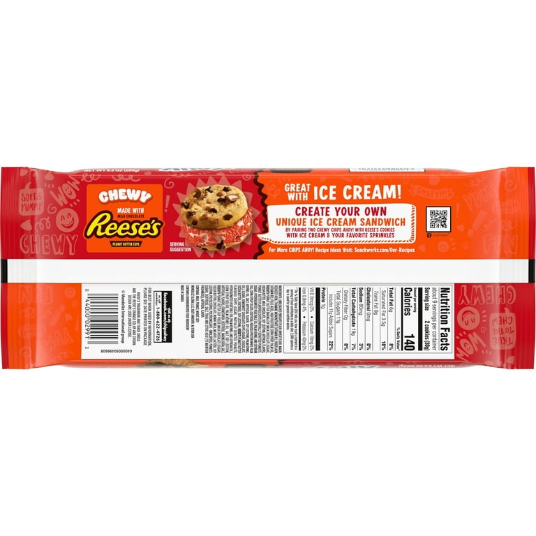 CHIPS AHOY! Reese's PB Soft Chewy Chocolate Chip Cookies, 9.5 oz
