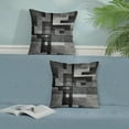 thumbnail image 3 of Black White Grey Pillow Covers 18x18, Abstract Art Outdoor Decorative Throw Pillows for Couch, Modern Geometry Decor Cushion Cover 2 Pcs Soft Farmhouse Square Pillowcase for Bed Car Safa, 3 of 6
