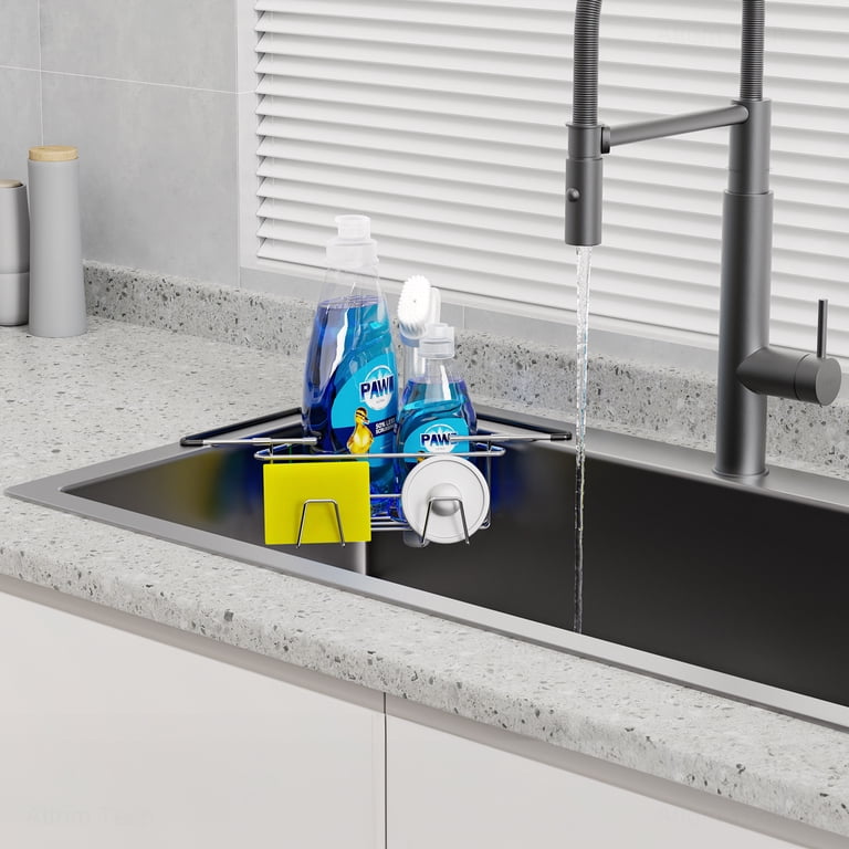 NiHome Extendable Stainless Steel Sink Corner Caddy photo 8