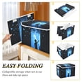 thumbnail image 2 of Yayeee Collapsible Cube Storage Bin with Lid Fabric Closet Decorative Basket with Handles, Blue Butterfly, 2 of 7