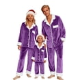 thumbnail image 4 of GPOECD Pyjamas de Noël Assortis à Manches Longues pour Enfants Violet_001, Kid_110, 4 of 6