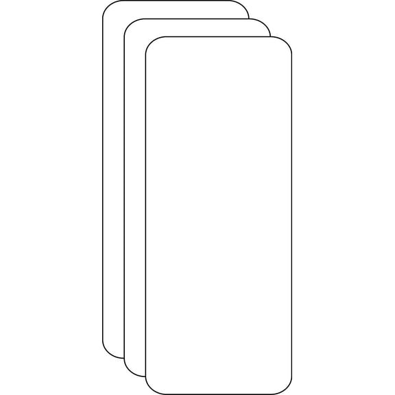 SHAPES ETC. Bookmarks- Blank White Bookmarks