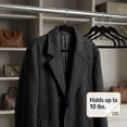 thumbnail image 5 of Hanger Central 25 pack 17 Inch Black Velvet Clothes Hangers with Swivel Hook, 5 of 6