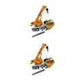thumbnail image 2 of Ounissouiy 1:24 Camión de juguete con grúa de control remoto con luces intermitentes Juguete para regalo para niños 2piezas grua, 2 of 6