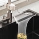 thumbnail image 1 of Cesta coladora para fregadero de cocina con bolsa de red para fregadero y soporte de acero inoxidable que se puede fijar al grifo Recolector de alimentos para fregadero Colador de fregadero con, 1 of 9