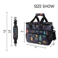 thumbnail image 3 of FORMRS Insulated Cooler Bag 24 Cans Capacity Soft Leakproof Lunch Box with Side Pockets, Dark Blue Christmas, 3 of 7