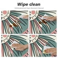 thumbnail image 4 of PIKWEEK  Boho Geometric Round Tablecloth, Fitted Table Cover with Elastic for  Round Tables, Summer Botanical Modern Abstract Art Table Cloth Outdoor Indoor Dinning Party Waterproof Tablecloths, 4 of 7