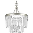 thumbnail image 1 of Progress P2325-134 Glimmer 3-Light Silver Ridge Semi Flush Ceiling Light 13", 1 of 1