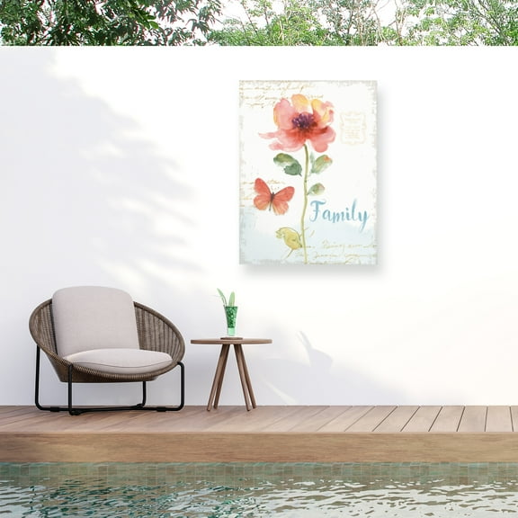 Lisa Audit 'Rainbow Seeds Floral IX Family' Outdoor Canvas 19x14