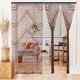 thumbnail image 3 of ANMINY Vintage Brown Wave Light Filtering Kitchen Beaded Curtains, 35 x 75 in, 3 of 9