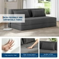 thumbnail image 4 of QinaQin Sofá cama plegable convertible tipo futón de piso, sillón cama con cojín y colchón de memory foam, ideal para recámara, sala o visitas, 4 of 7