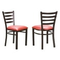 thumbnail image 4 of Linon Baxter Metal Side Chair Red Set Of 2, 4 of 13