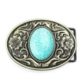 thumbnail image 2 of Antique Vintage Arabesque Turquoise Western Cowboy Belt Buckle Pattern, 2 of 4