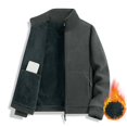 thumbnail image 2 of Men's Polar Fleece Jacket Thermal Sherpa Lined Full Zip Up Thick Winter Warm Soft Coat Outwear with Pockets, 2 of 6