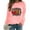 Pink, variant on IROINNID Long Sleeve Shirt for Women Fall Tops Round Neck Heart Print Pullover Relaxed Fit Sweatshirt Fall Tops,Black