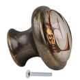 thumbnail image 1 of Tirador de cajón con pomo de puerta y alfabeto gótico redondo para armario E 字母, 1 of 9