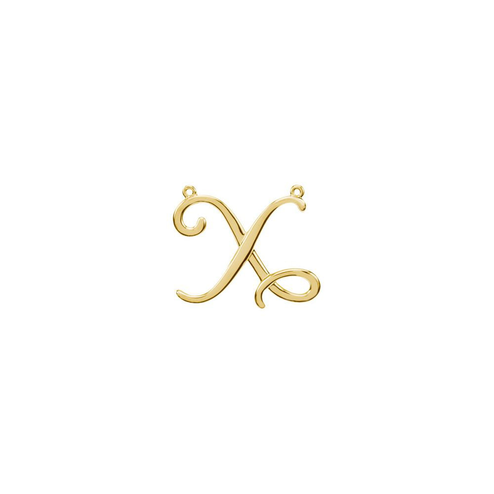 Jewels By Lux 14K Yellow Gold A Script Initial/High Polish