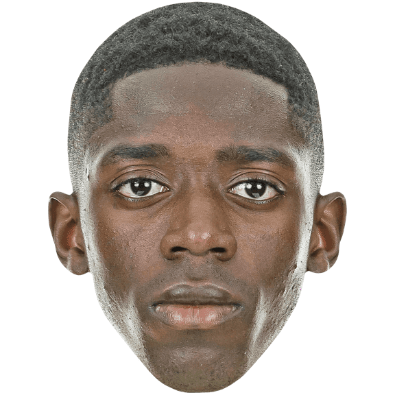 Ousmane Dembele (Dark Hair) Big Head. Larger than life mask.