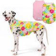 thumbnail image 1 of KYEESE 2 Pack Dog Shirts for Medium Dogs Quick Dry Breathable Pet T-Shirts with Reflective Label Tank Top Sleeveless Vest Sun Protection Dog Apparel Lemon Pattern for Summer,XX-Large,Lemon+Pink, 1 of 8