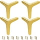 thumbnail image 1 of Paquete de 4, 15 cm de altura, ideal para actualizar gabinetes, sofás, sillas y otomanas, patas de muebles con forma de triángulo dorado, 1 of 5