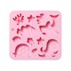 thumbnail image 1 of Moldes de silicona para fondant con 10 agujeros, formas de vida marina, molde para hornear chocolate, color rosa, 1 of 5