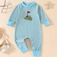 thumbnail image 5 of larppty Baby Girl Boy Clothes Newborn Golf Outfit Long Sleeve Bubble Romper Jumpsuit Infant Fall Clothing, 5 of 7