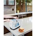 thumbnail image 3 of Blue Christmas Trees Small Toaster Cover 2 Slice, Kitchen Appliance Covers, Navy Winter Snowflakes Checkered Toaster Oven Cover with Loop, Bread Machine Cover Polyester Dust Cover Protection, 3 of 4