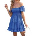 thumbnail image 2 of Summer Floral Print Women Square Neckline Ruffle Mini Dress, 2 of 6