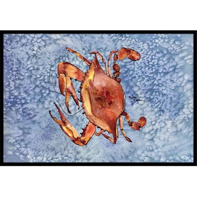 Carolines Treasures 8147-MAT Tapis Intérieur Ou Extérieur Crabe - 18 x 27 Po.
