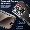 thumbnail image 5 of 3in1 Case Bundle for iPhone 16 Pro, Crystal Clear Case, [Yellow Resistant] Slim Fit Shockproof with 2 Clear Screen Protectors, Transparent Case for iPhone 16 Pro, 5 of 7